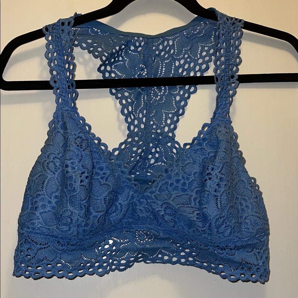 Aerie Blue Lace Racerback Bralette